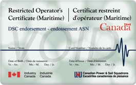 Marine radio operator card